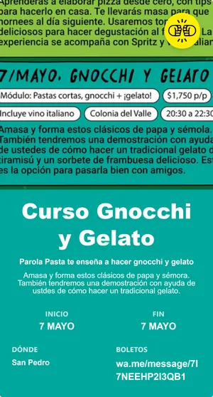 Curso Gnocchi y Gelato