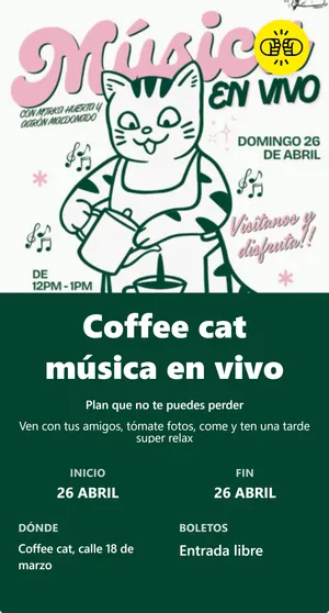 Coffee cat música en vivo