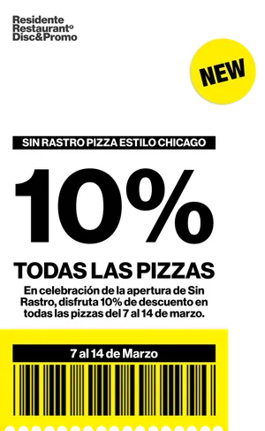 SIN RASTRO PIZZA ESTILO CHICAGO